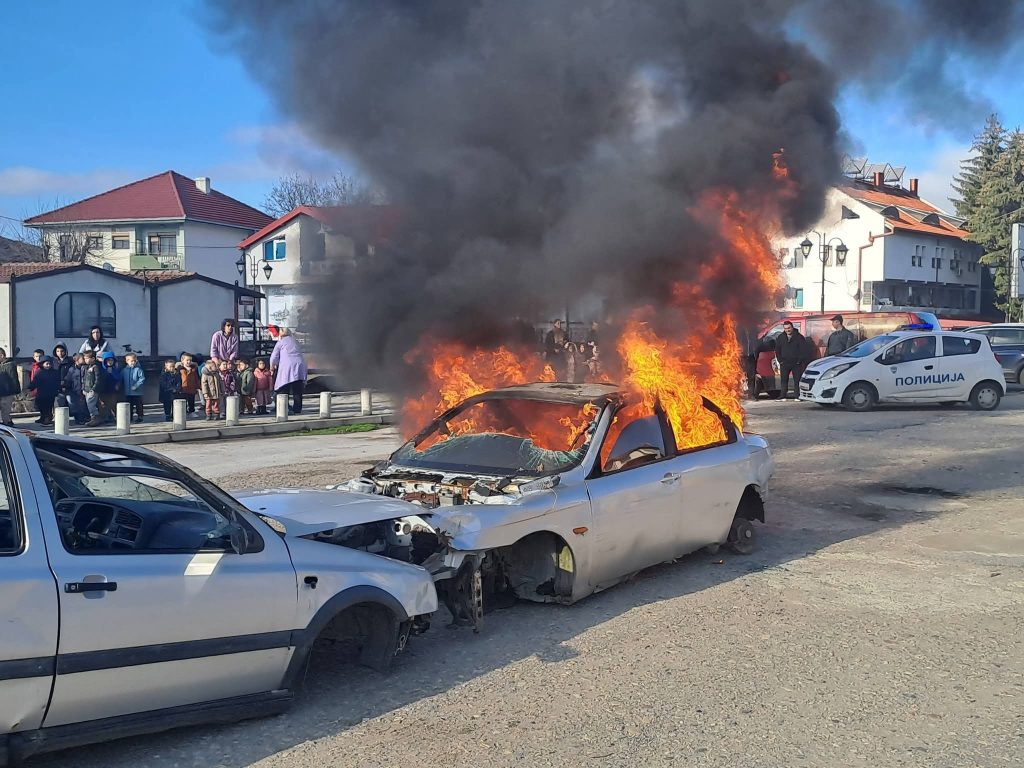 Во Берово реализирана Показна вежба – Постапување при сообраќајна незгода со повредено лице