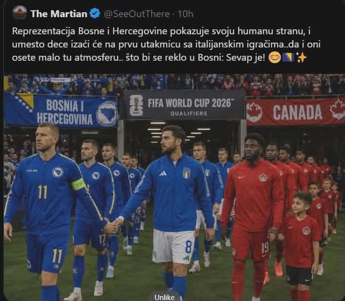 Наместо дечиња, Босанците ги „водат“ Италијанците за рака – за да ја почувствуваат мундијалската атмосфера